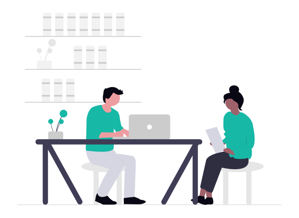 Small business owner reviewing finances with their accountant