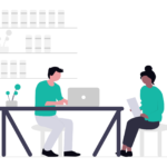 Small business owner reviewing finances with their accountant